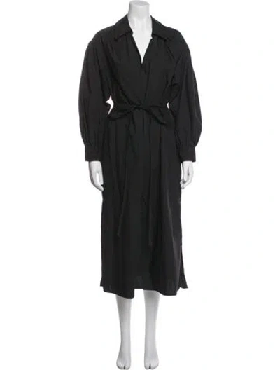 Pre-owned Co V-neck Long Dress In Black