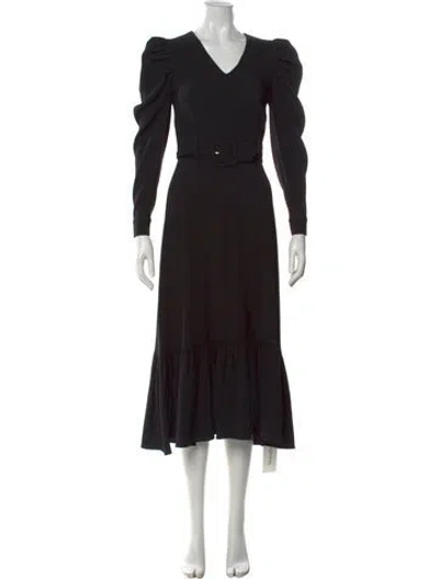 Pre-owned Co V-neck Long Dress In Black
