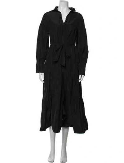 Pre-owned Co V-neck Long Dress In Black