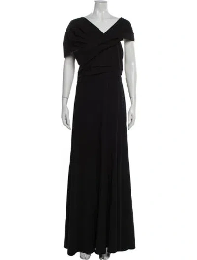 Pre-owned Co V-neck Long Dress In Blue