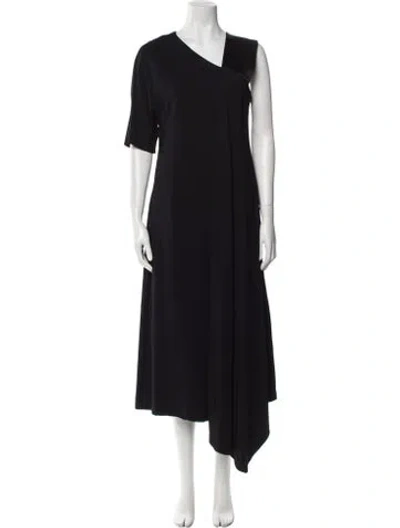 Pre-owned Co V-neck Long Dress W/ Tags In Black