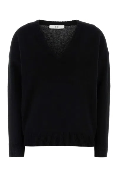 Co V-neck Long Sleeve In Black