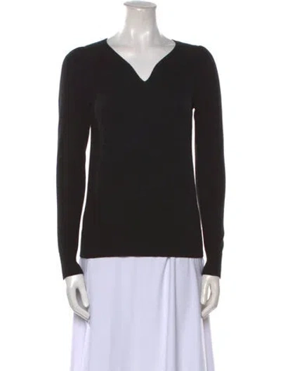 Pre-owned Co V-neck Long Sleeve Sweatshirt In Black