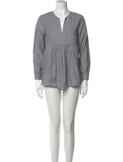 Pre-owned Co V-neck Mini Dress In Blue