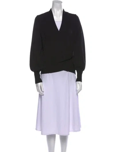 Pre-owned Co V-neck Sweater In Black