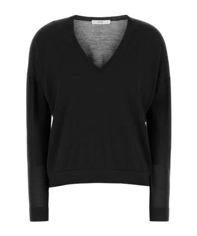 Co V-neck Sweater In Black