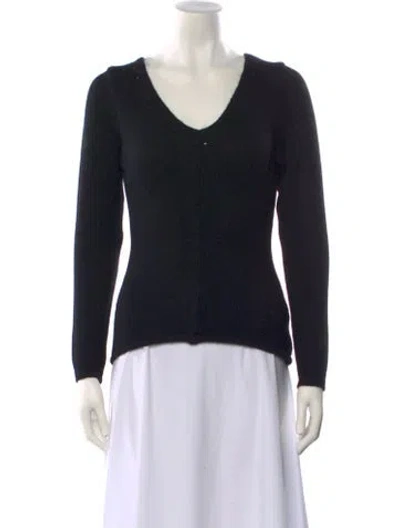 Pre-owned Co V-neck Sweater In Blue