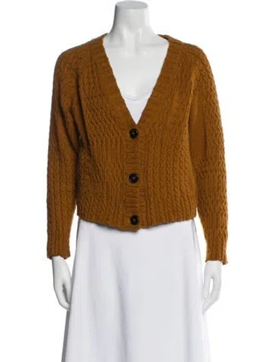 Pre-owned Co V-neck Sweater In Brown