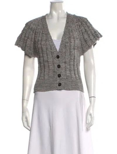 Pre-owned Co V-neck Sweater In Gray