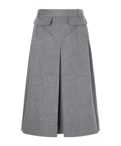 Co Waisted Midi Dress In Gray