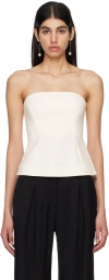 Co White Straight Neck Bustier In 110 Ivory