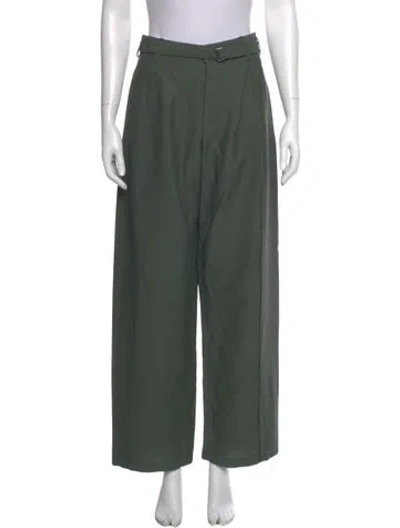 Pre-owned Co Wide Leg Pants In Green