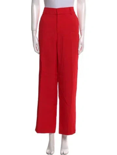 Pre-owned Co Wide Leg Pants In Red