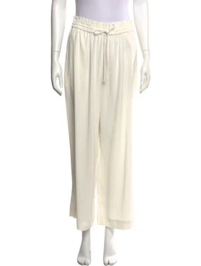 Pre-owned Co Wide Leg Pants In White