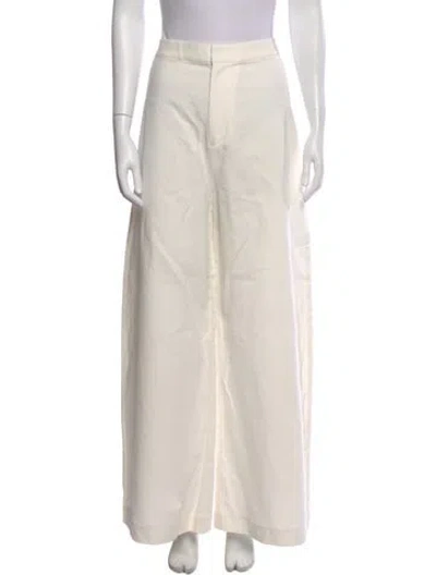 Pre-owned Co Wide Leg Pants In White