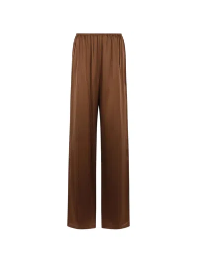 Co Wide-leg Trousers In Brown