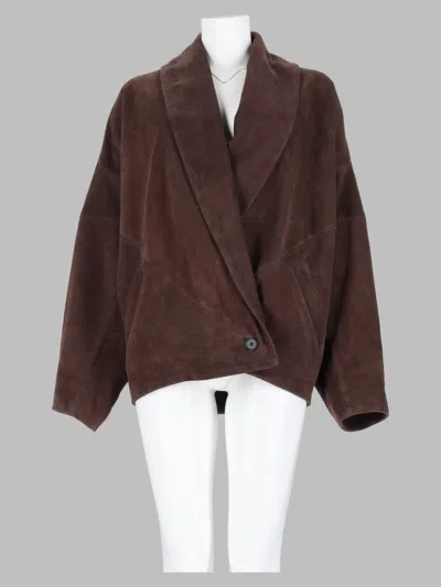 Co Women's 100% Leather Mini Jacket In Brown