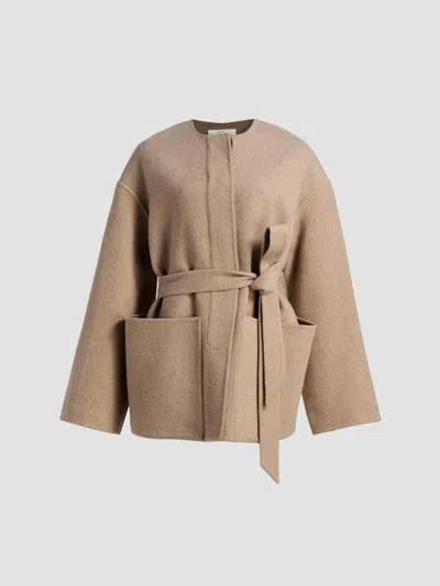 Co Women's Belted Wool-cashmere Jacket In Taupe