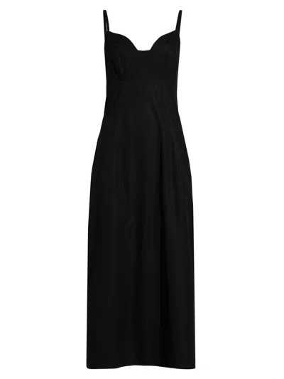 Co Women's Bustier Tton Midi-dress In Black