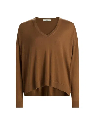 Co Women's Cashmere V-neck Sweater In Brown