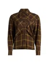 Co Check-pattern Patch-pocket Shirt In Brown