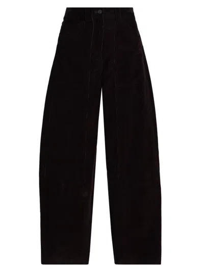 Co Women's Rduroy Wide-leg Crop Pants In Black
