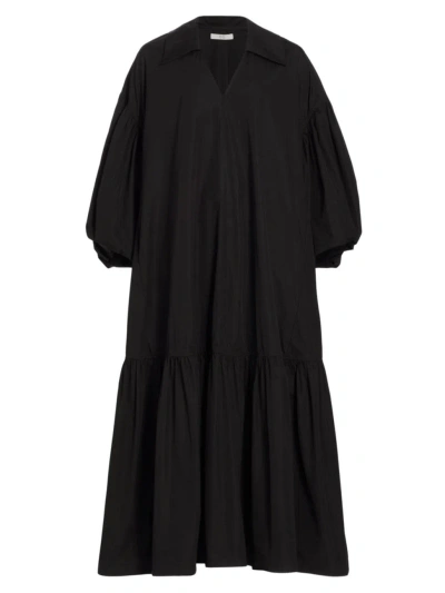 Co Women's Tton Balloon-sleeve Maxi Dress In Black