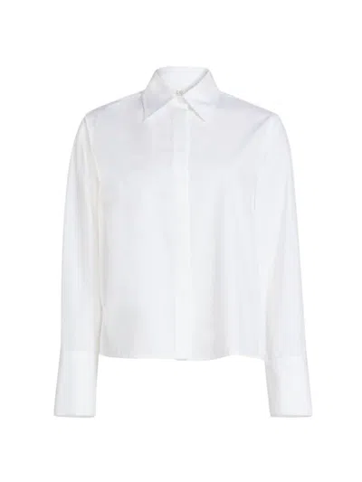Co Women's Tton Poplin Button-up Shirt In White
