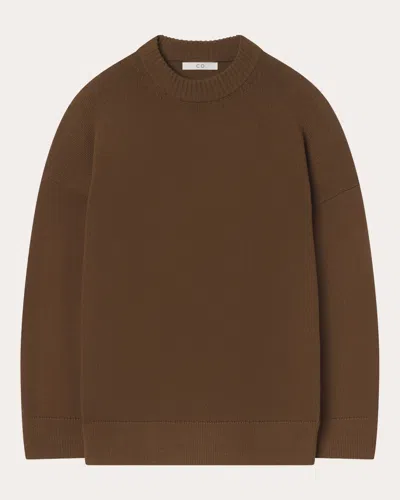Co Women's Crewneck Boyfriend Sweater In Green