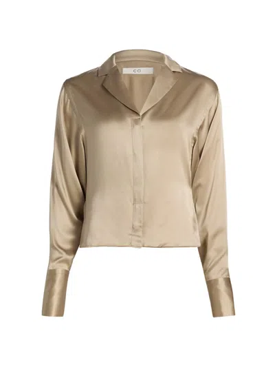 Co Women's Drop Armhole Silk Shirt In Neutral