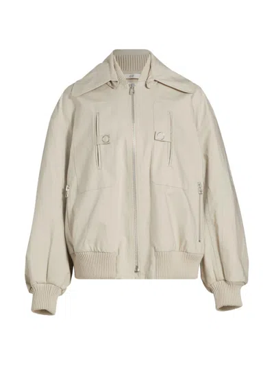 Co Women's Gathered Tton Bomber Jacket In Sand