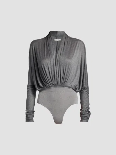 Co Women's Gathered Jersey Bodysuit In Gray