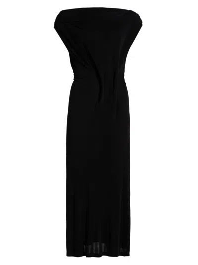 Co Women's Off-the-shoulder Midi-dress In Black