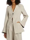 Co Flare-cuff Single-breasted Jacket In Clay