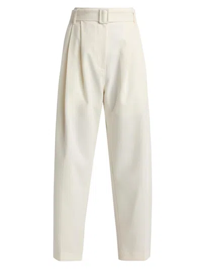 Co Women's Pleated Tton Batwing Pants In White