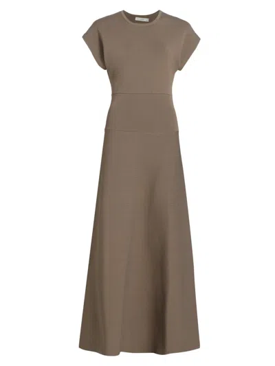 Co Women's Ribbed Maxi Dress In Brown