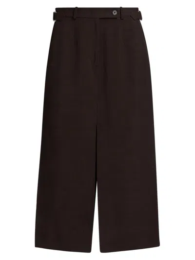 Co Women's Tailored Linen-blend Pencil Skirt In Brown