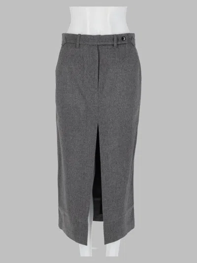 Co Wool & Cashmere Mini Skirt In Gray