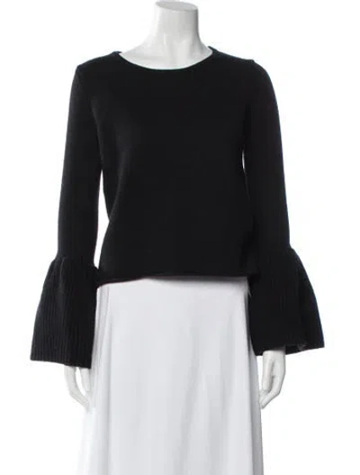 Pre-owned Co Wool Bateau Neckline Sweater In Black