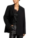 Co Wool-blend Twill Blazer In Black