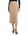 Co Midi Knit Wool-cashmere Skirt In Brown