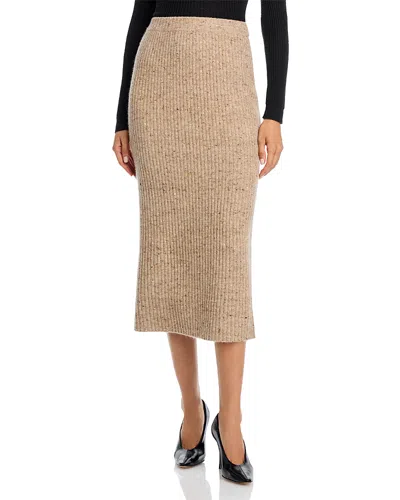 Co Wool Blend Ribbed Midi Skirt