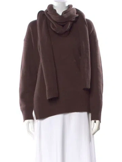 Pre-owned Co Wool Wl Neck Sweater In Brown