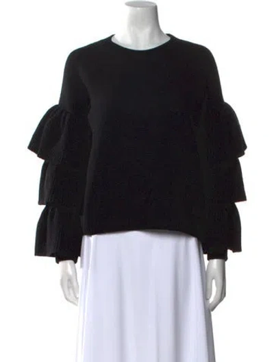 Pre-owned Co Wool Crew Neck Sweater In Black