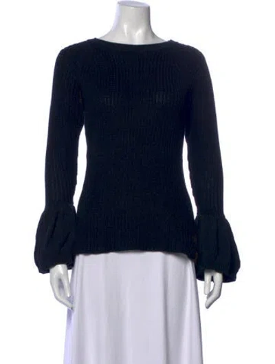 Pre-owned Co Wool Crew Neck Sweater In Black