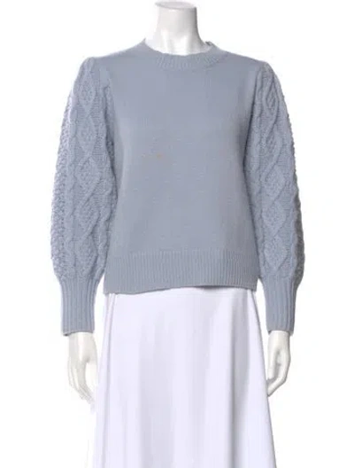 Pre-owned Co Wool Crew Neck Sweater In Blue