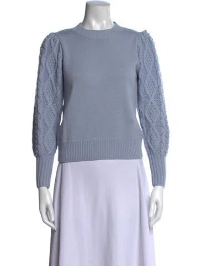 Pre-owned Co Wool Crew Neck Sweater In Blue