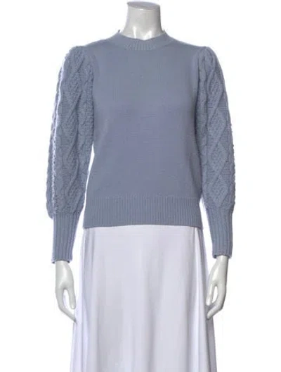 Pre-owned Co Wool Crew Neck Sweater In Blue