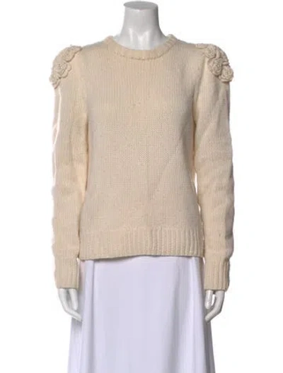 Pre-owned Co Wool Crew Neck Sweater In Neutral