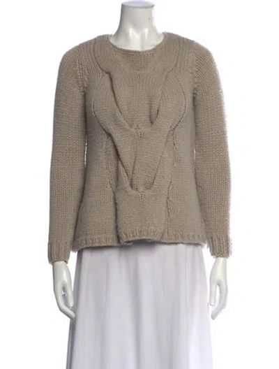 Pre-owned Co Wool Crew Neck Sweater In Neutrals